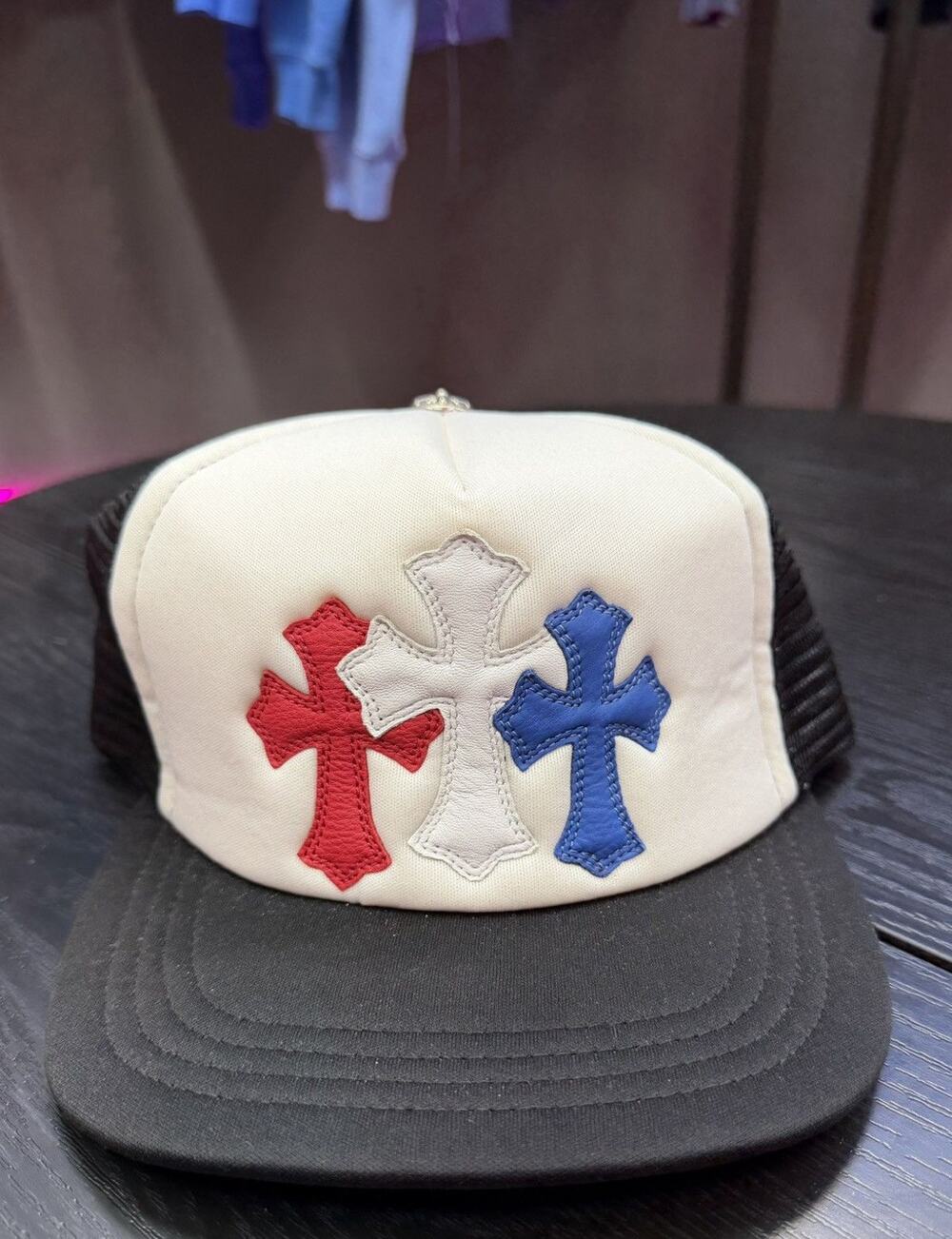 Chrome Hearts Triple Cross 4th Of July Trucker Hat